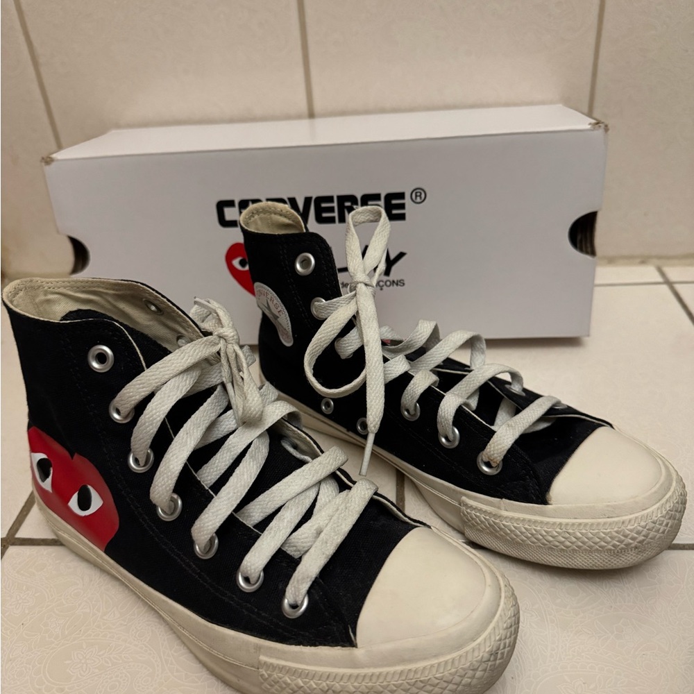 Commes Des Garçons Play Converse Women’s High-Top Sneakers